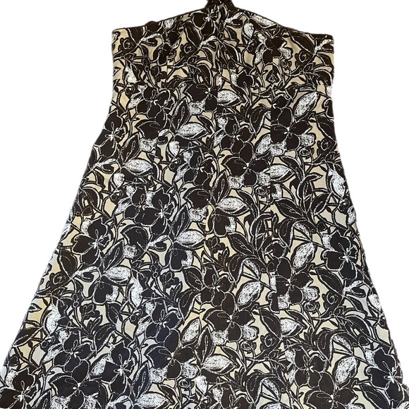 NWT Halter  Linen A line Full skirt Floral Easter Boho Dress - Picture 1 of 5